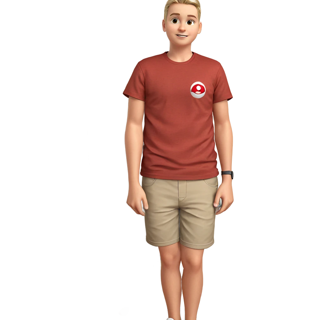 boy with poke ball indoors emoji