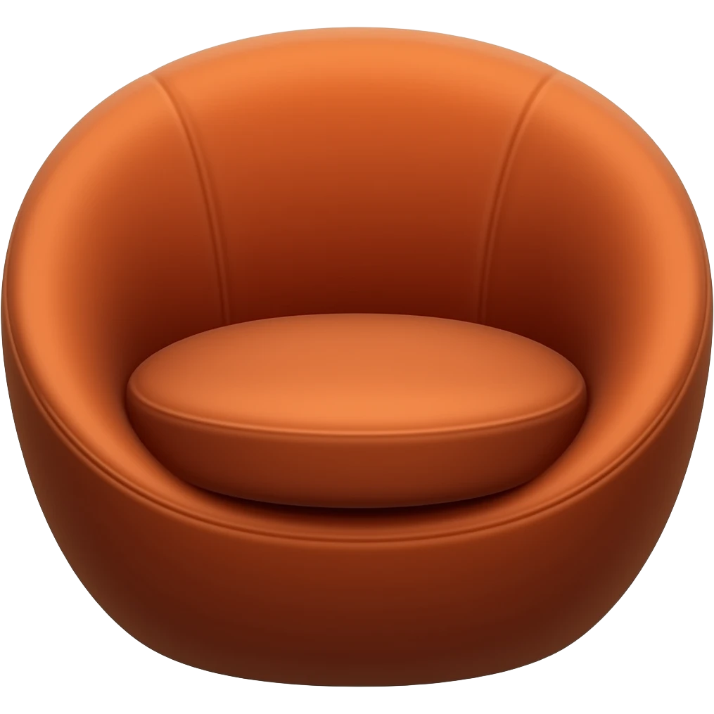 orange velvet round armchair emoji
