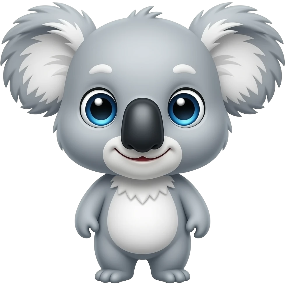 Koala, süß, blaue augen, klein emoji