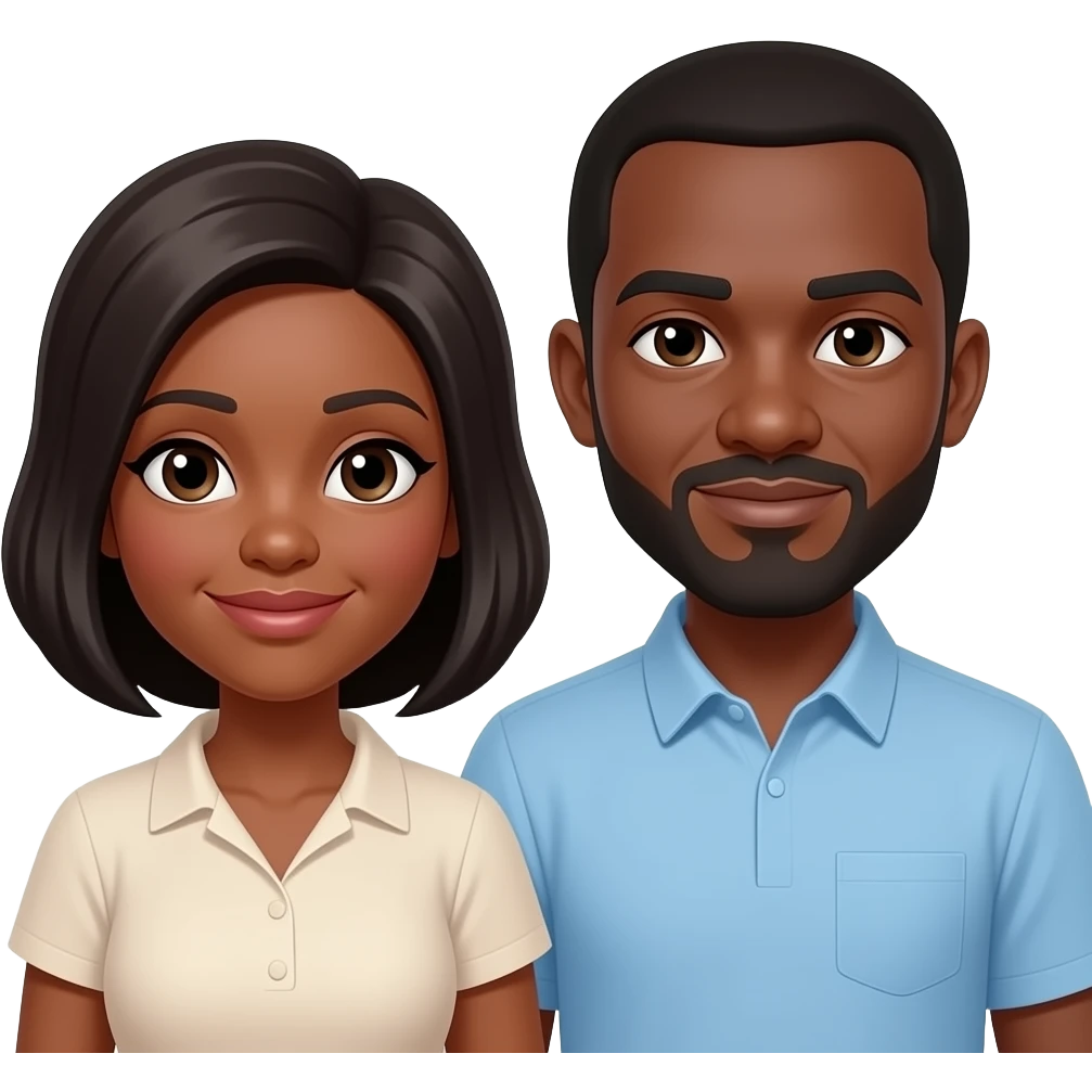 femme blanche, à côté d'une mère noire et d'un père noir emoji