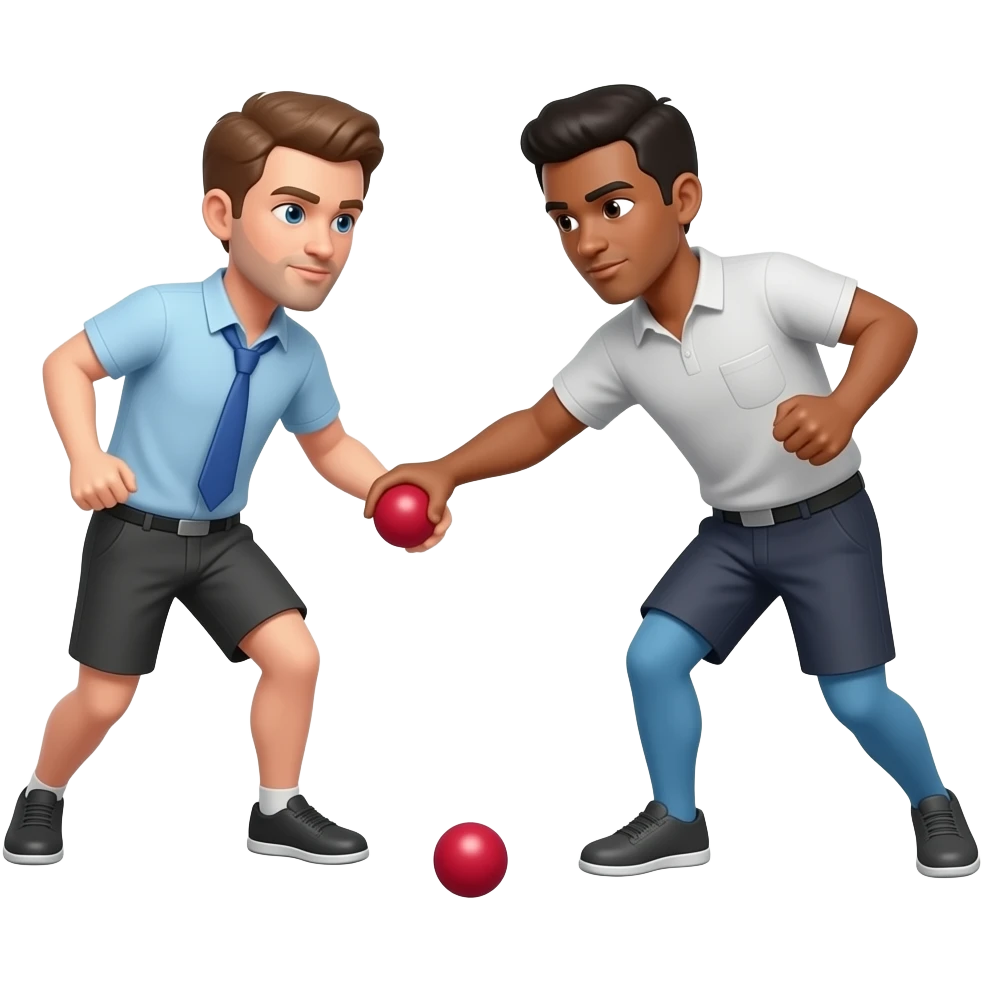 Se battre avec l'adversaire à la petanque emoji