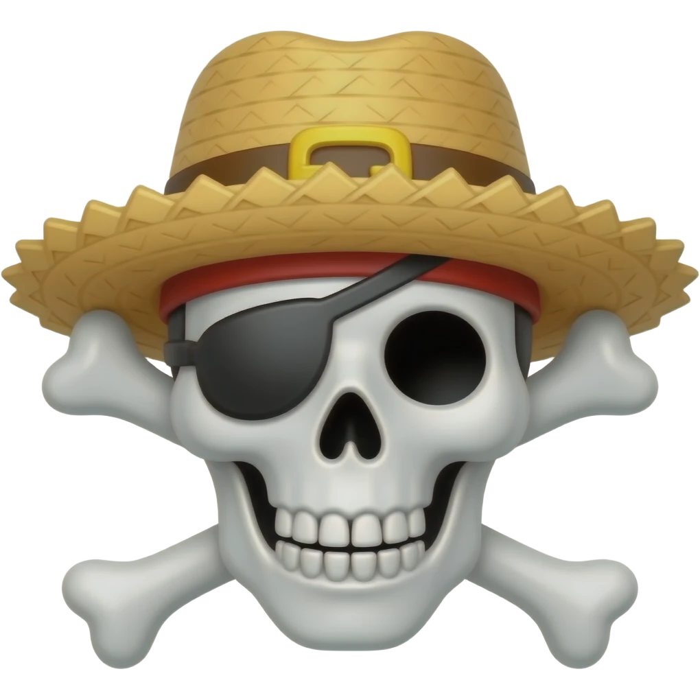 straw hat pirates logo emoji