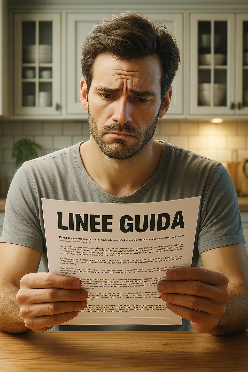FALLA IDENTICA A QUESTA MA SUL FOGLIO SCRIVI "LINEE GUIDA" IN ITALIANO emoji