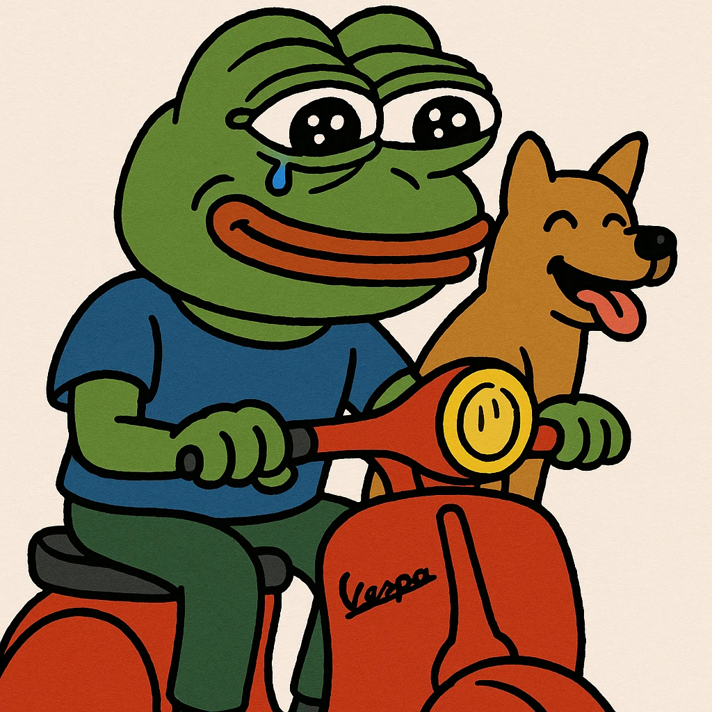 man and his pet dog riding a vespa emoji