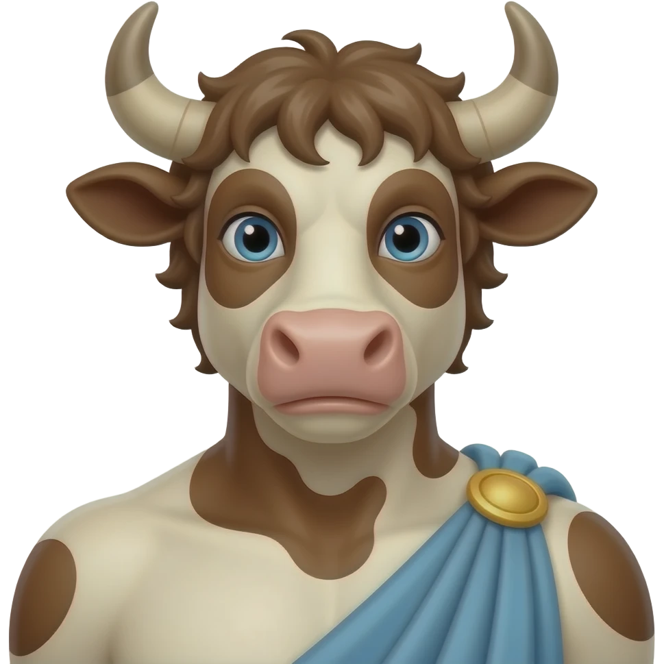 Greek Cow god in a toga emoji