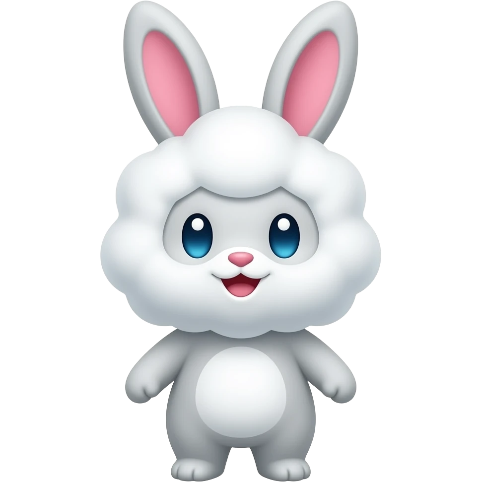 cotton candy the of bunny Pokémon full body emoji