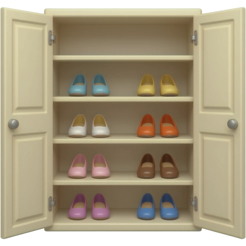 shoes wardrobe cream clor the wardrobe emoji