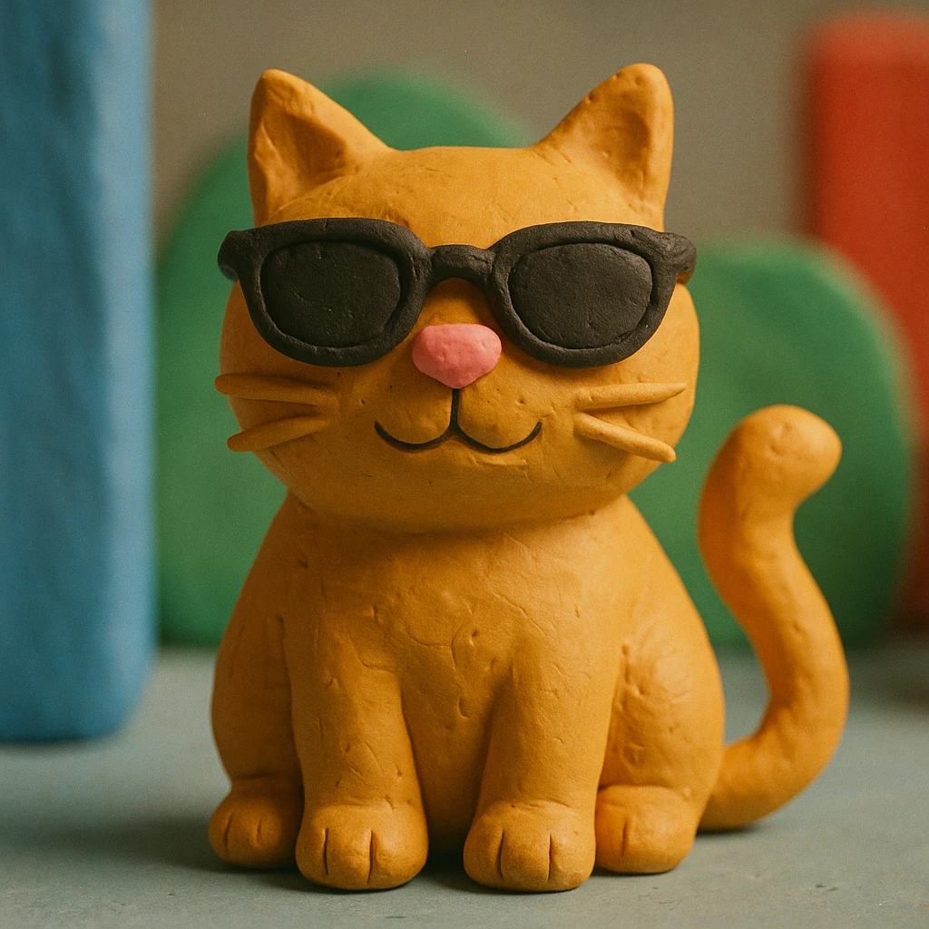 A cat wearing sunglasses emoji