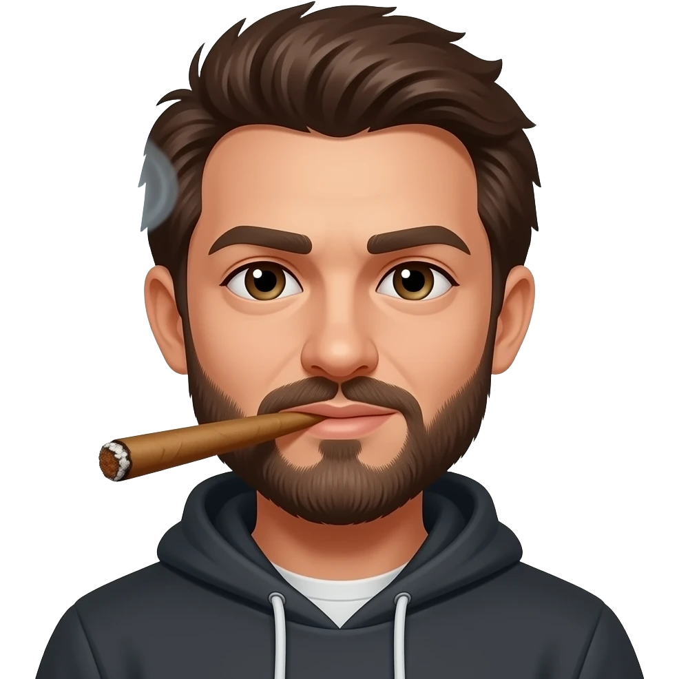 Smoking a blunt emoji