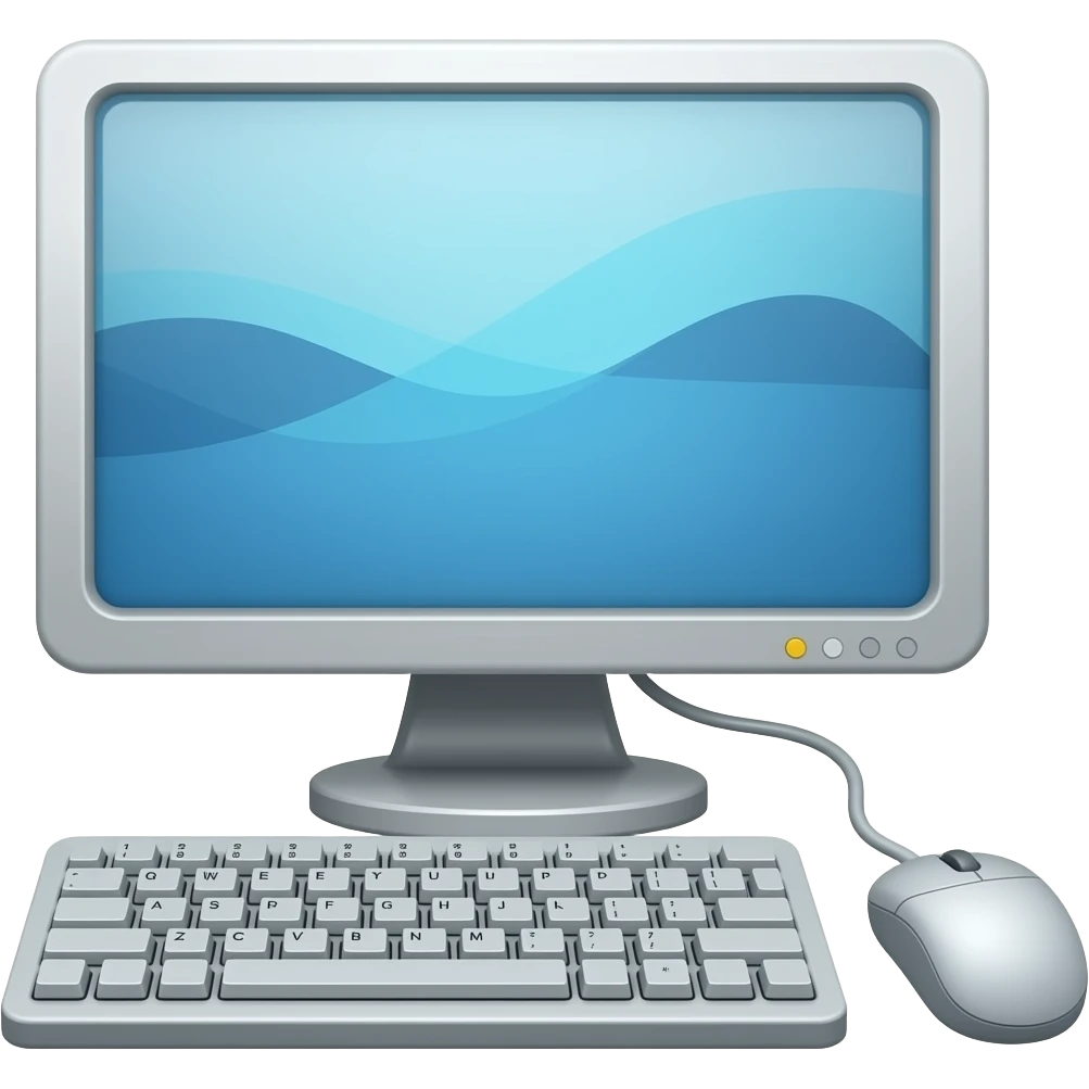ordinatzeur avec (ecran, clavier, souris) emoji