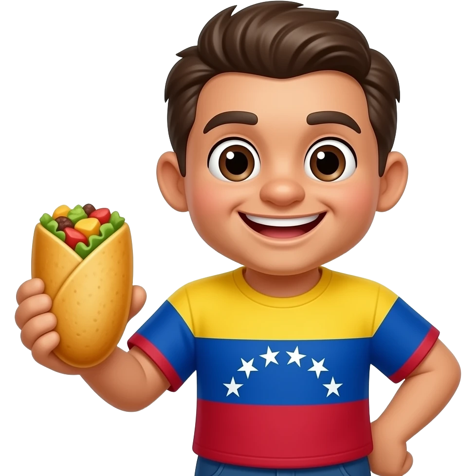 Quiero una mascota para una negocio de una arepa venezolana emoji