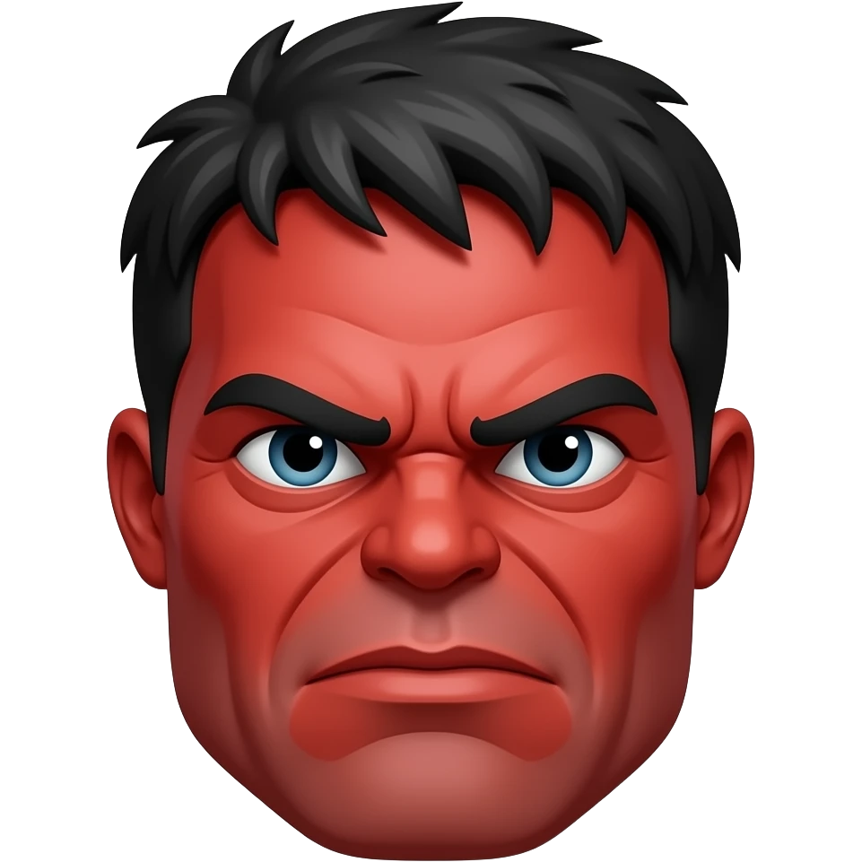 red hulk face emoji