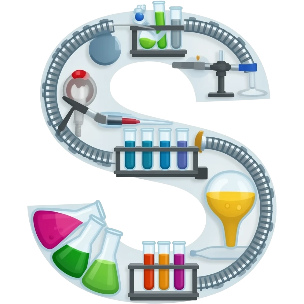 the letter s designed in science objects emoji