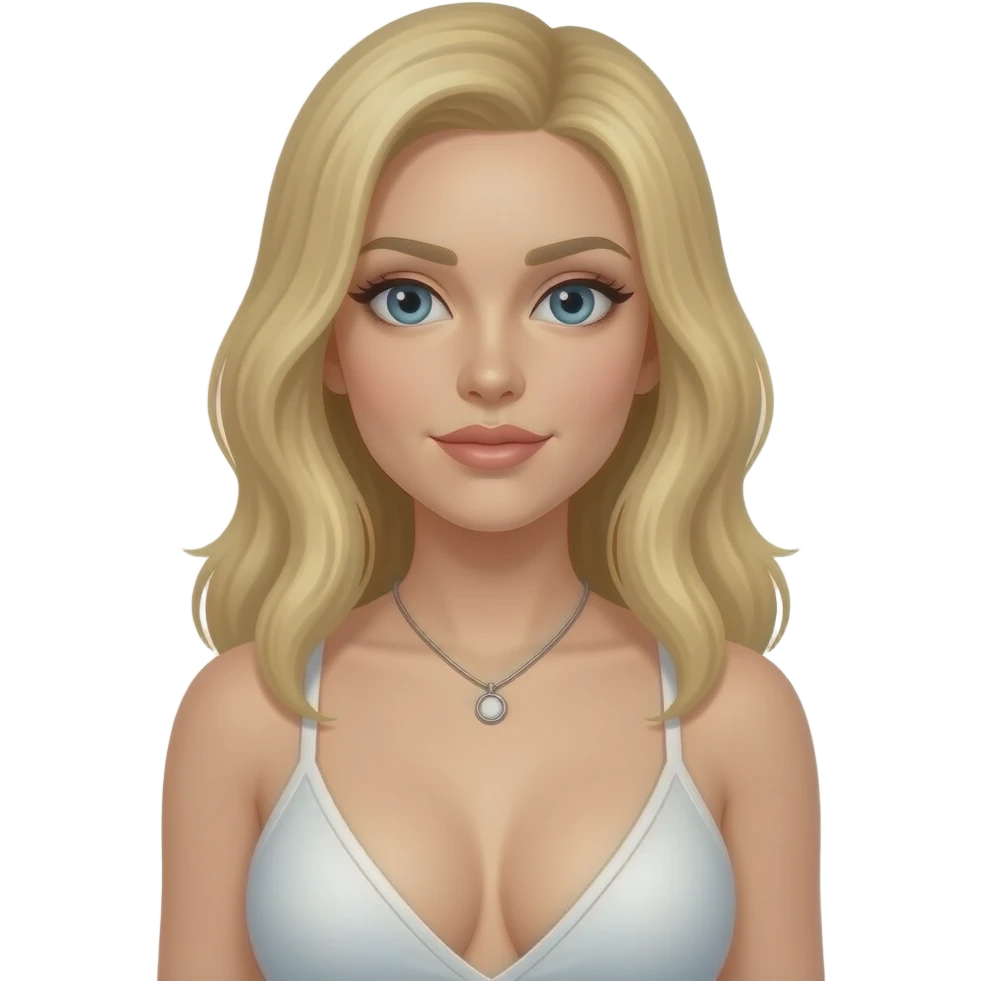 Blonde with hard nipples emoji