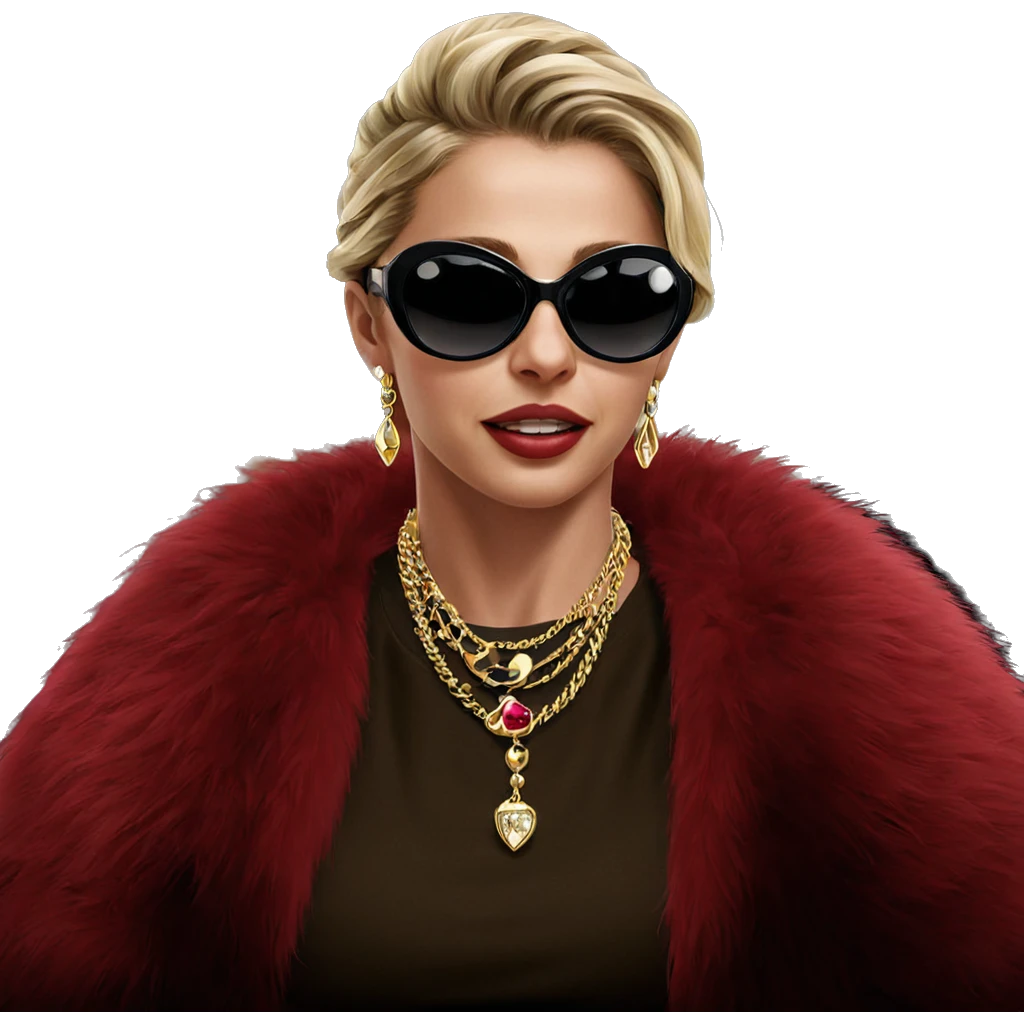 blonde girls with stylish jewelry emoji