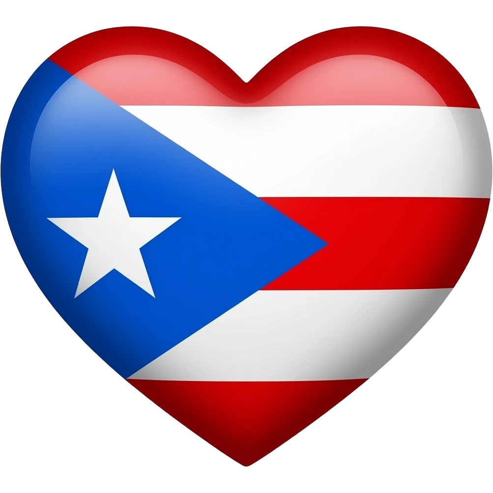 Puerto Rican heart emoji