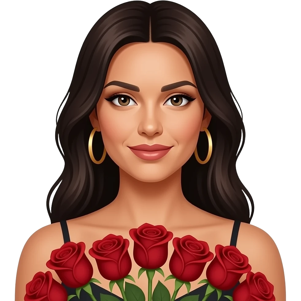 Mia khalifa with roses emoji