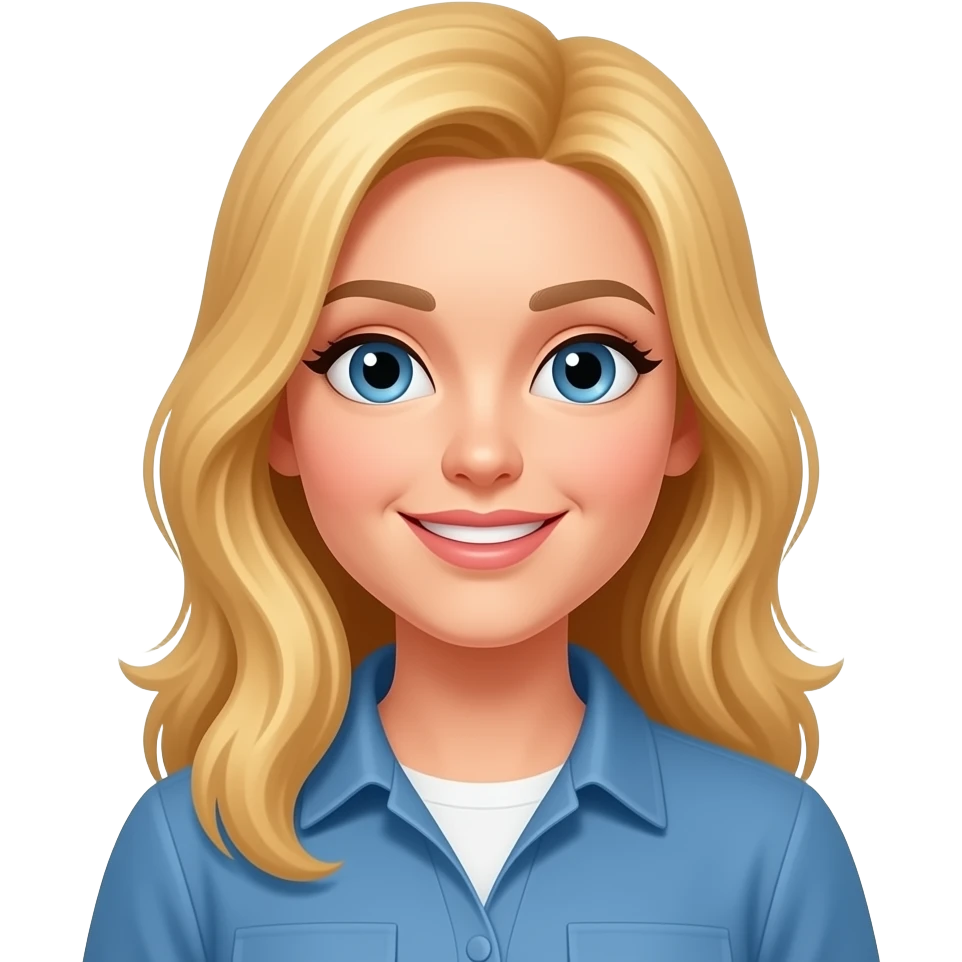 mulher loira no supermercado emoji