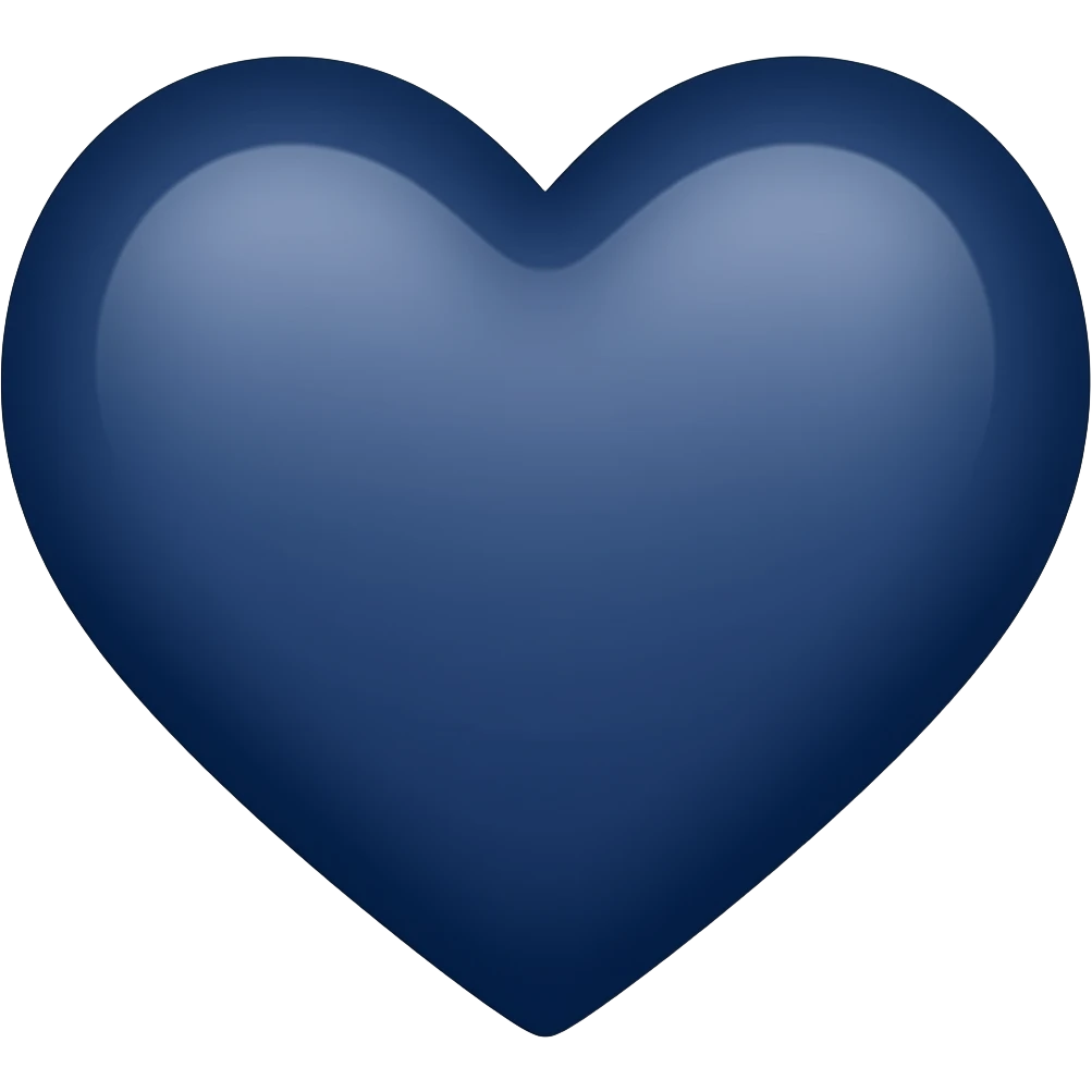 Navy blue heart emoji I need in text emoji