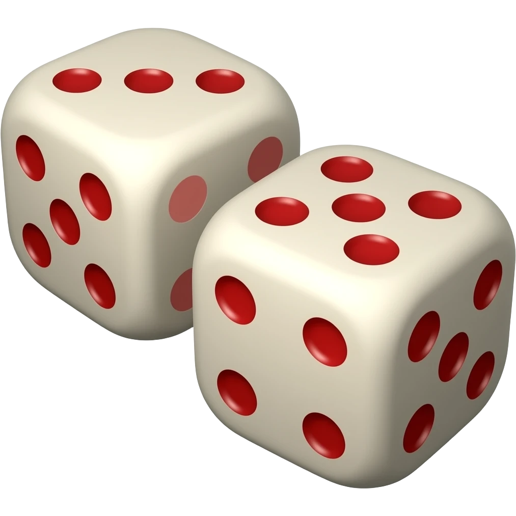 два кубика для игры в настольную игру emoji