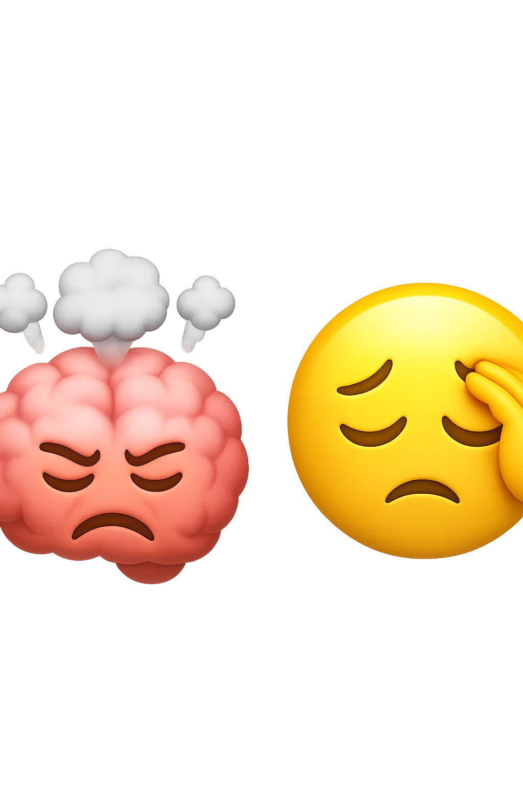 mente 'annebbiata', difficoltà a concentrarsi emoji stile iphone emoji