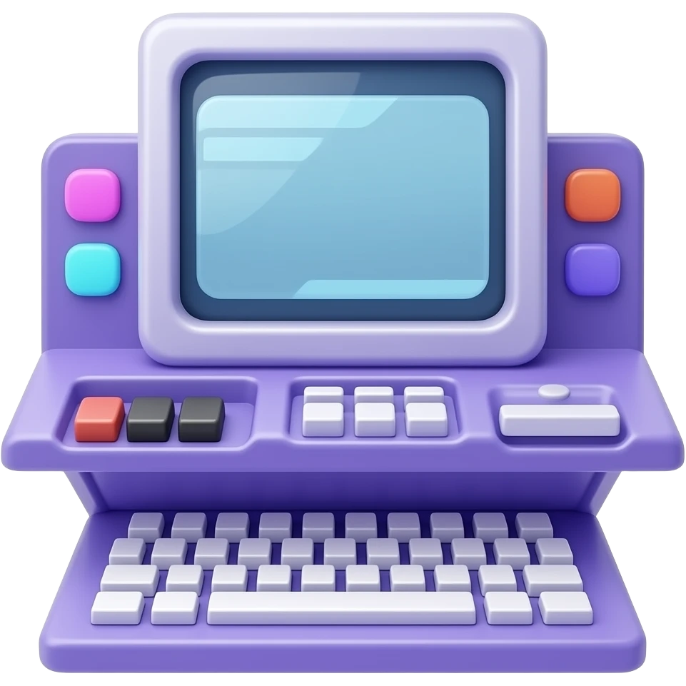 Purple color triple layer UI pop ups 2D render iPhone emoji png of a detailed Computer UI pop ups emoji