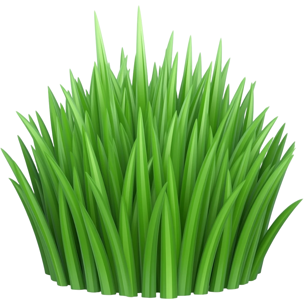 нарисуй траву с лоском и объемную в 3d стиле emoji