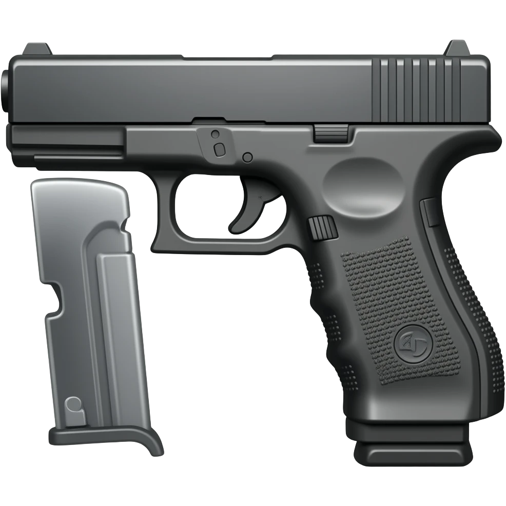 Glock with a extended clip emoji