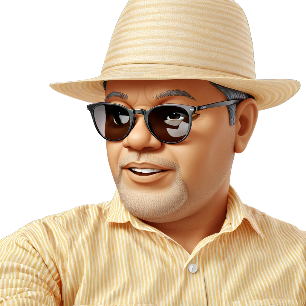 striped shirt and sunglasses vibe emoji