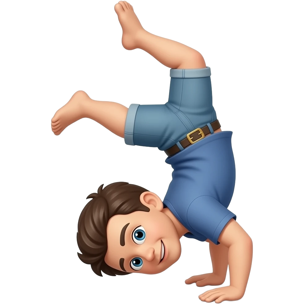 Make an emoji of someone doing a backflip emoji