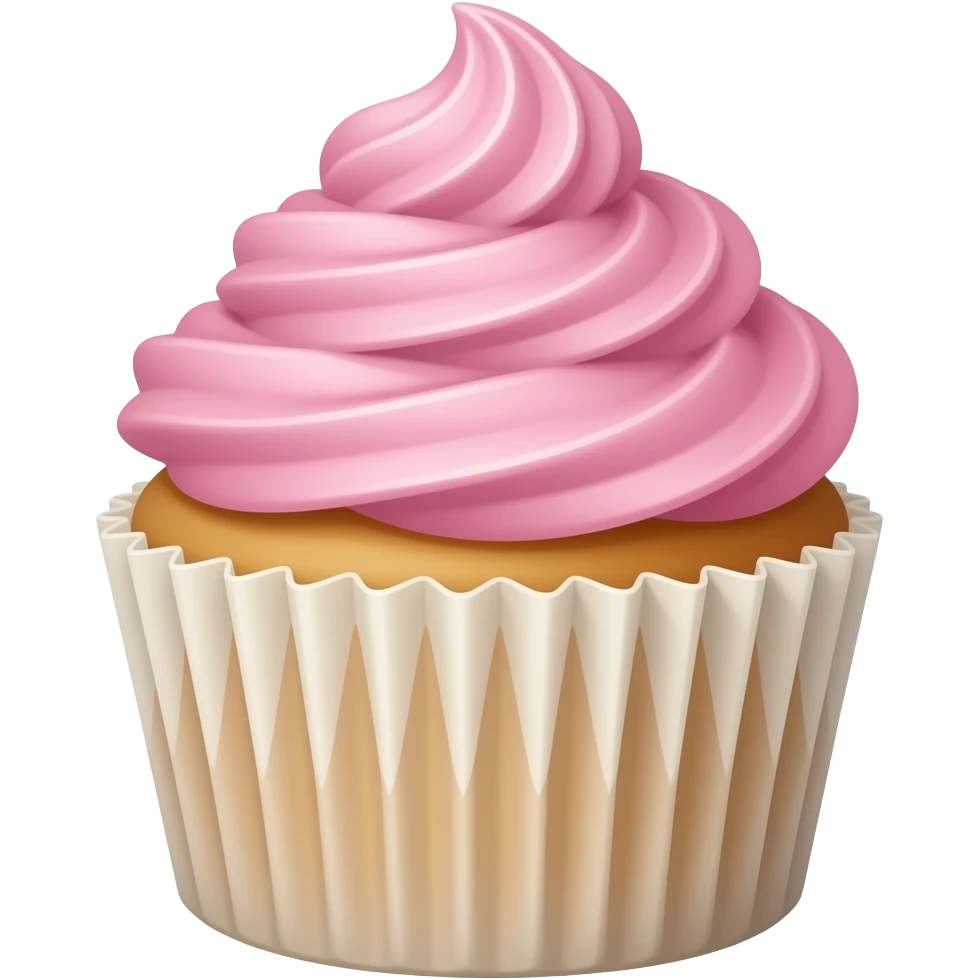 Cupcake with pink icing emoji