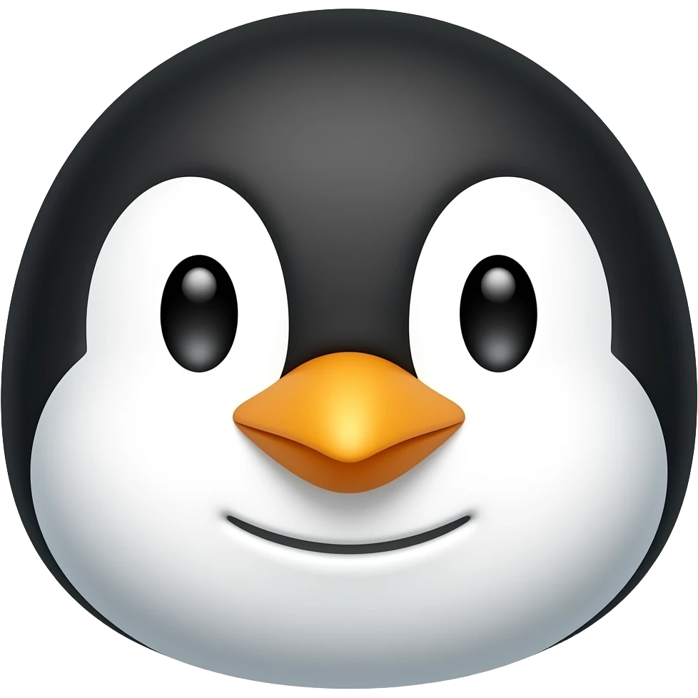 penguin face smirk emoji