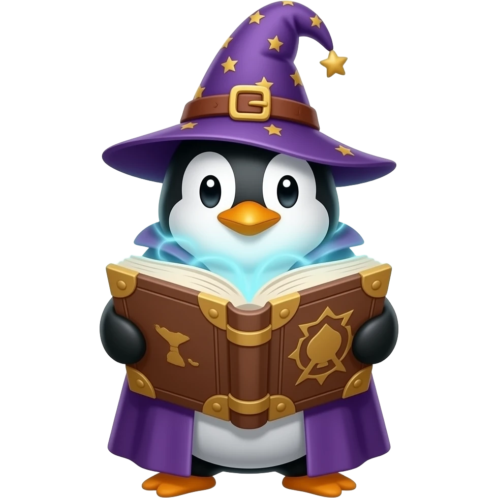 Penguin Wizard emoji