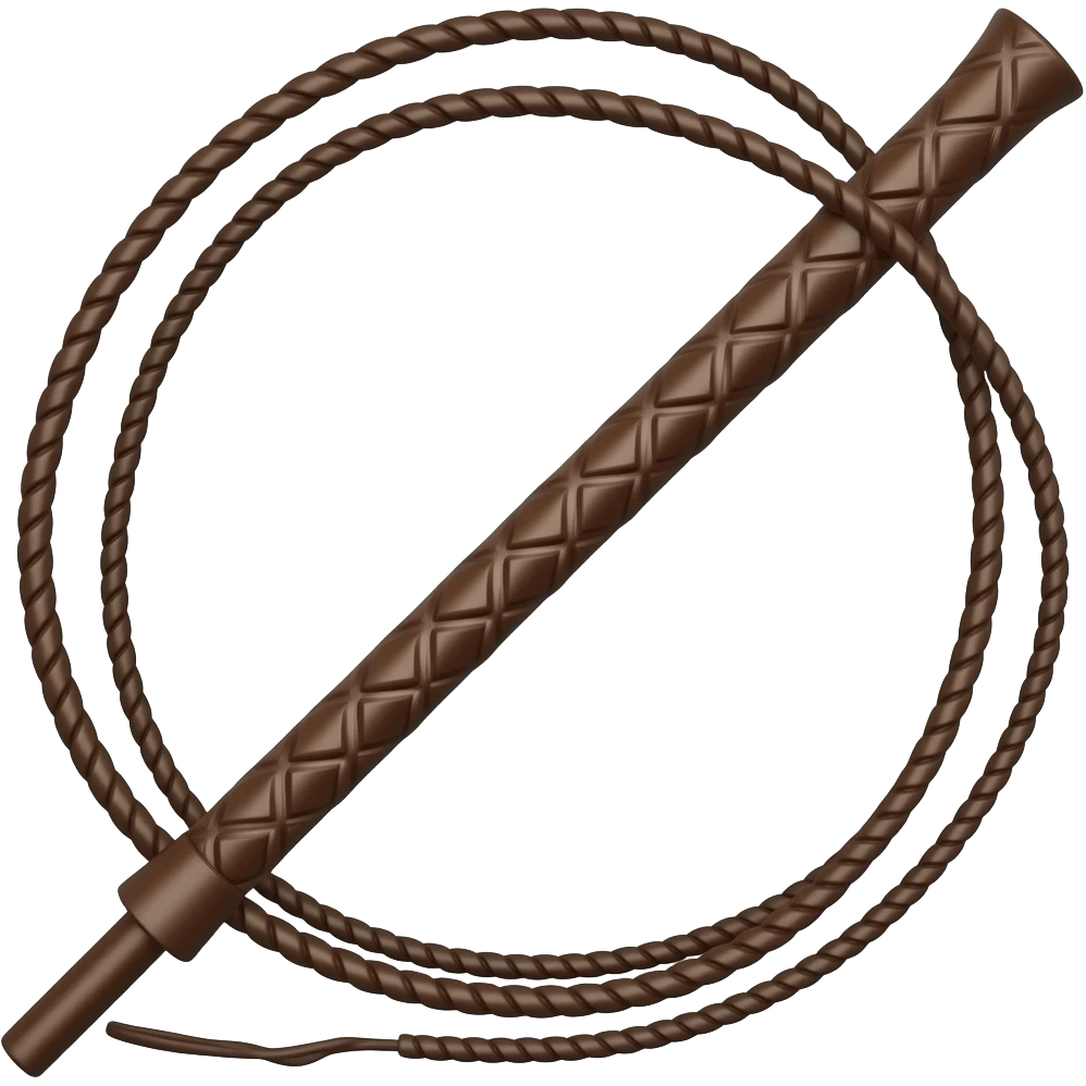 Riding whip brown emoji