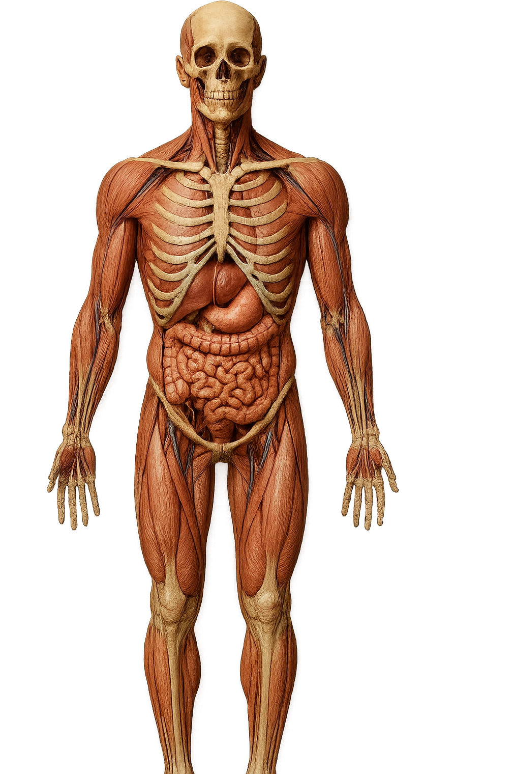 corpo umano anatomico con schiena piatta, iperrealistico 4k emoji