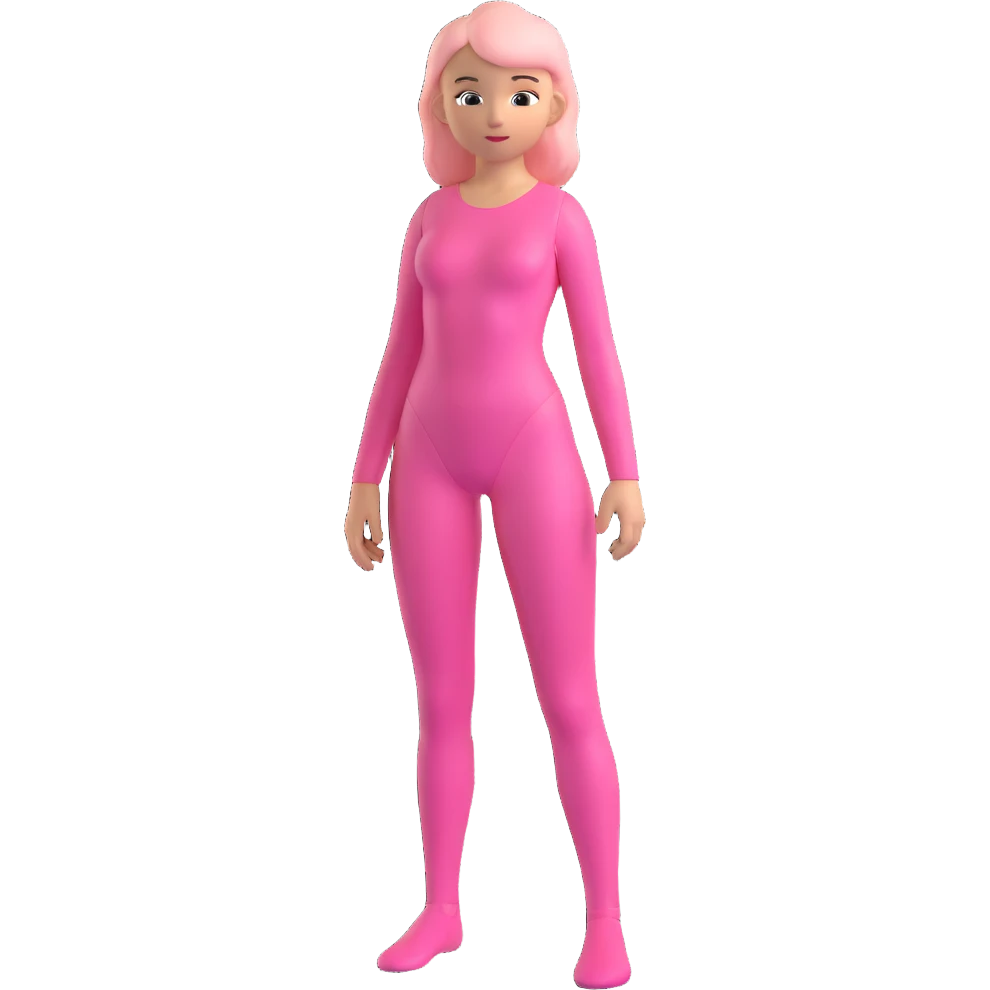 girl in pink bodysuit emoji