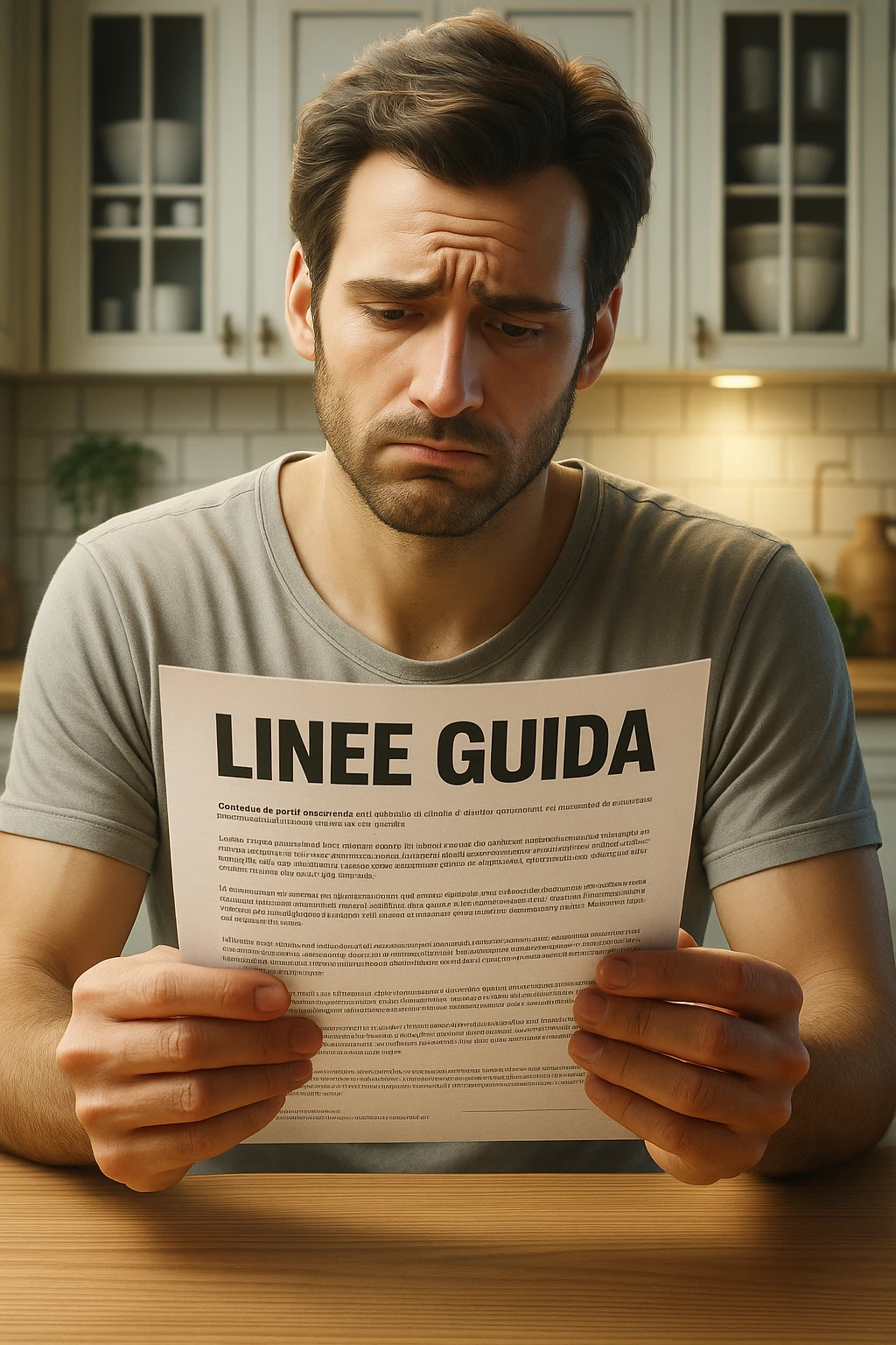 FALLA IDENTICA A QUESTA MA SUL FOGLIO SCRIVI "LINEE GUIDA" IN ITALIANO emoji