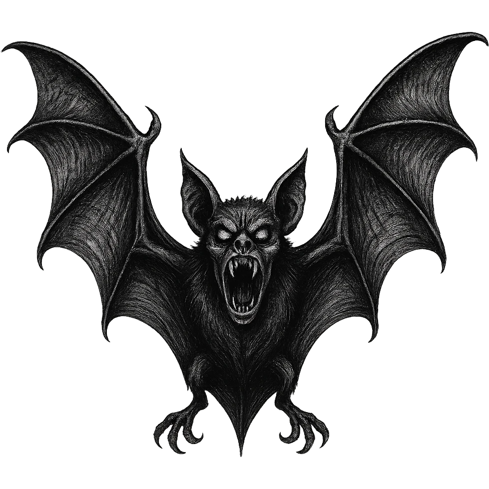 Halloween bat, make scary position, remove background   emoji