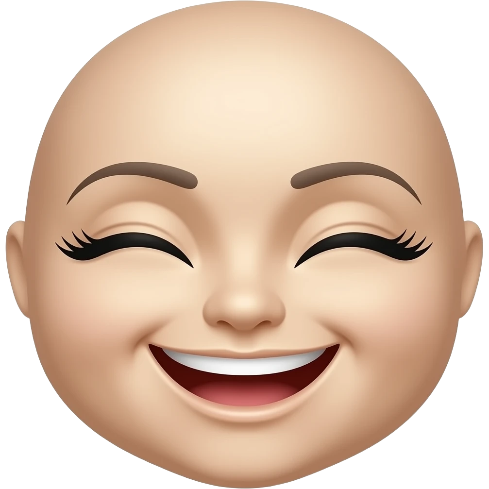 Quiero un emogi de whatsapp qie tenga pestañas largas y elegantes, que sea  tipo asi ☺️ no cara humana emoji