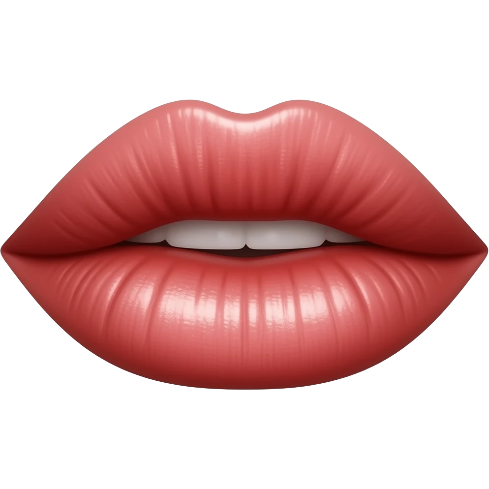 Glossy lips emoji