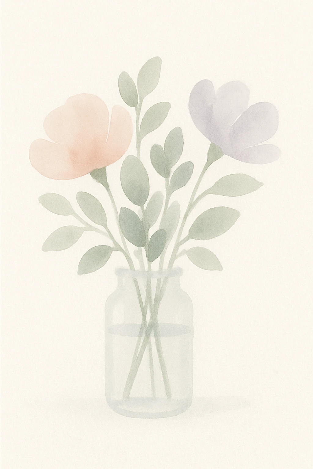 vibrant bouquet of flowers in a clear glass vase, painterly style with visible brushstrokes emoji