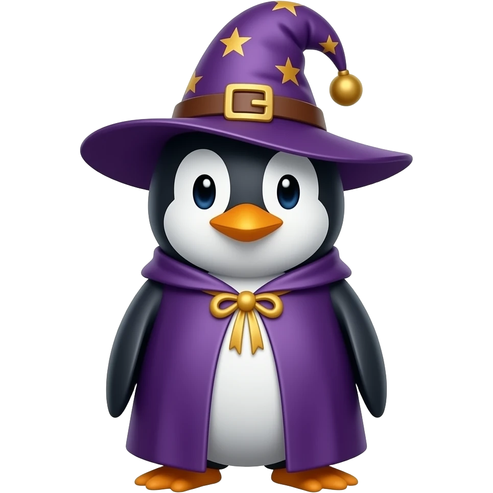 Penguin Wizard emoji
