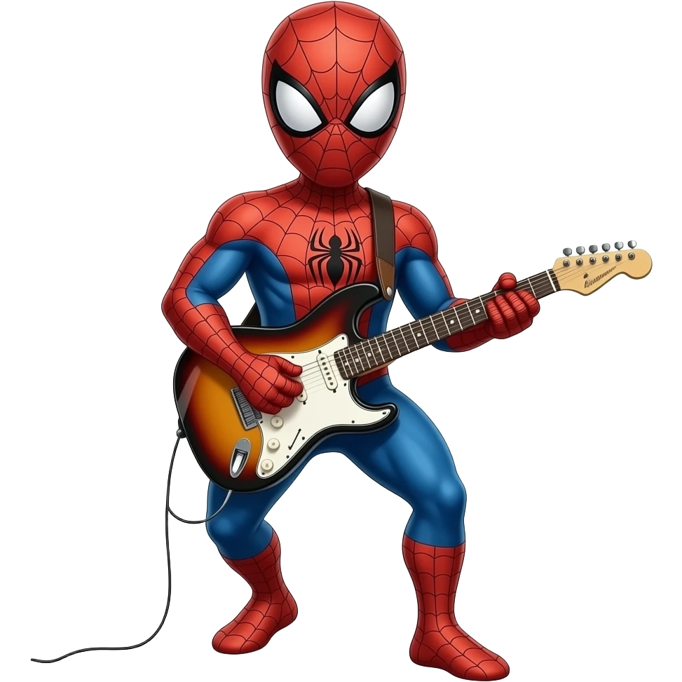 GUITAR spiderman emoji