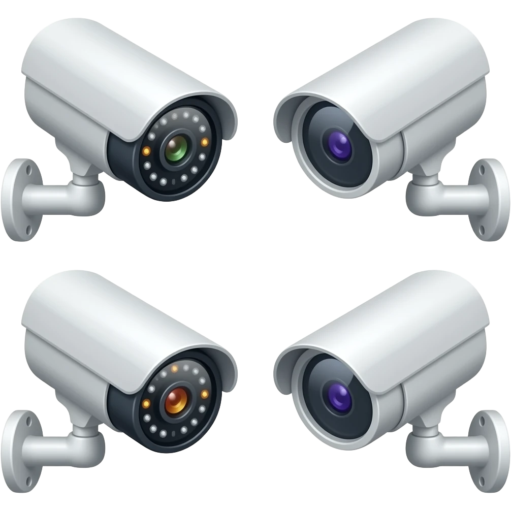 4 Multi direction CCTV cameras emoji