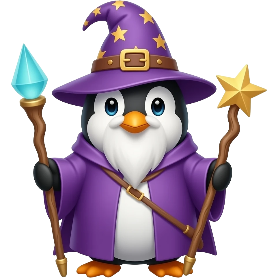 Penguin Wizard emoji