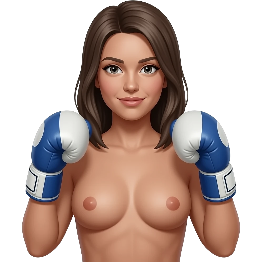 Elsanna (frozen) topless boxing emoji