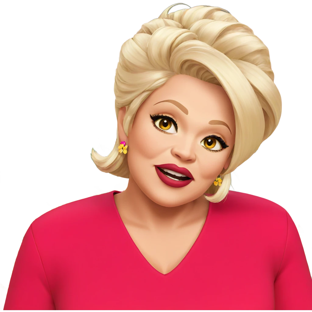 blonde girl with flower earrings emoji