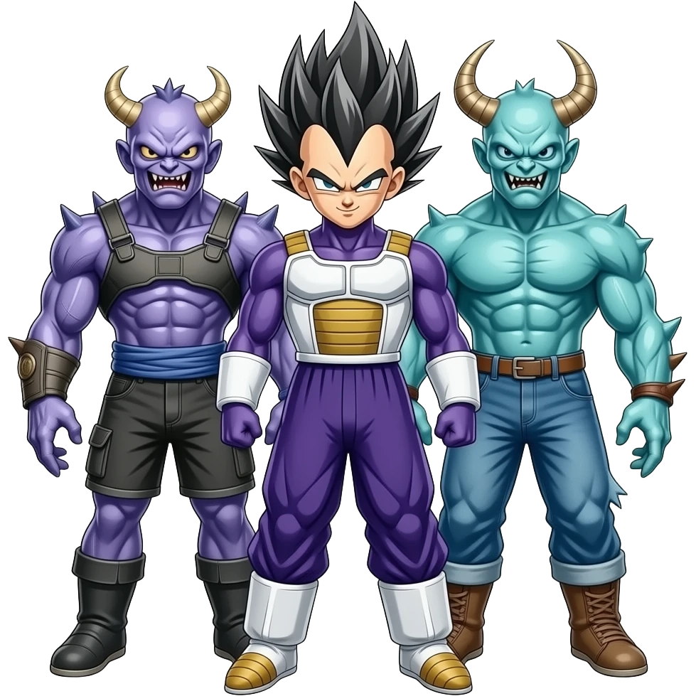 Vegeta morado monstruos emoji
