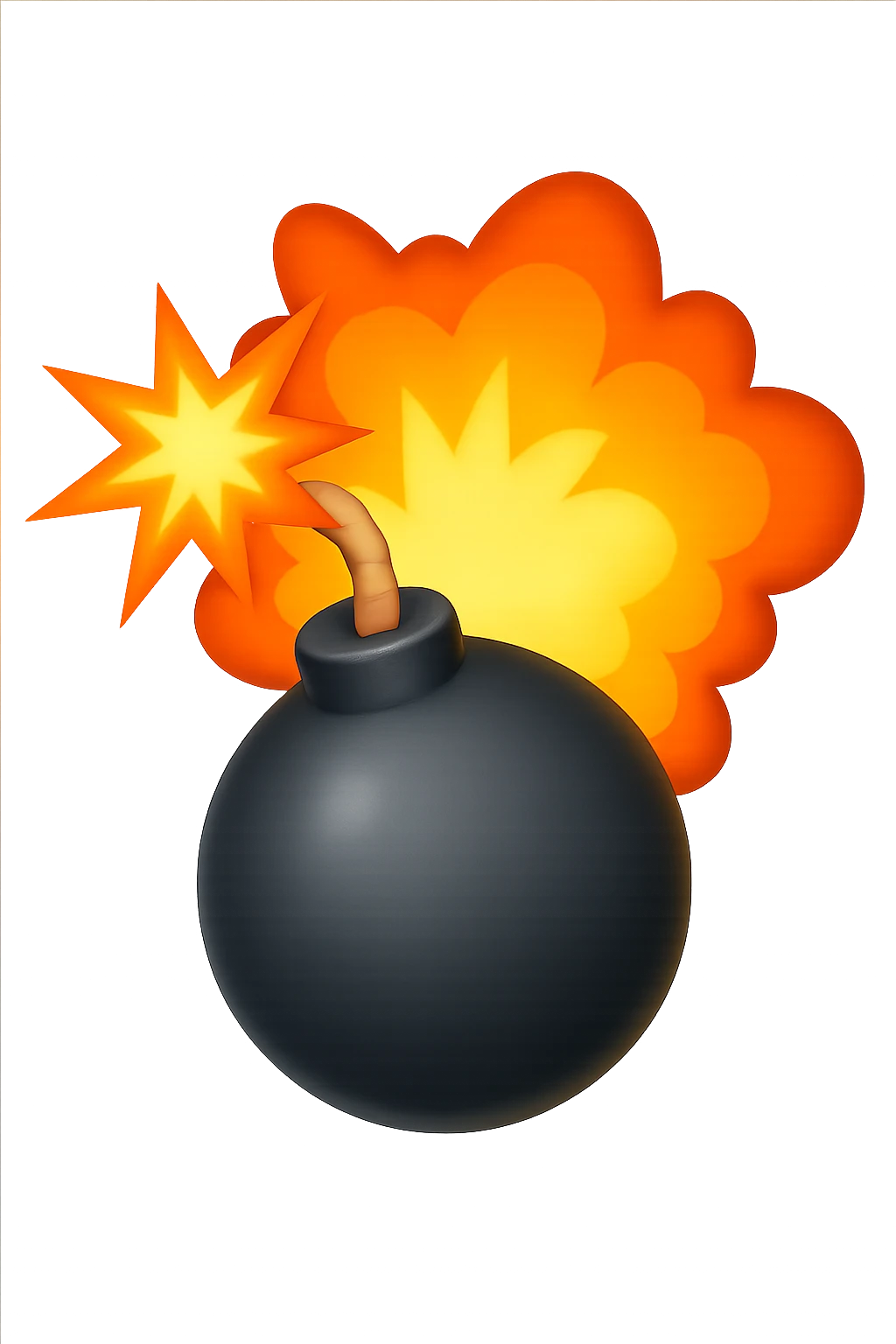 emoji stile iphone di una bomba che esplode emoji