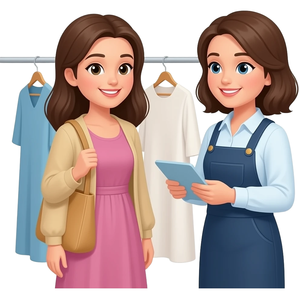 clothes assistent helping in the fitting room emoji
